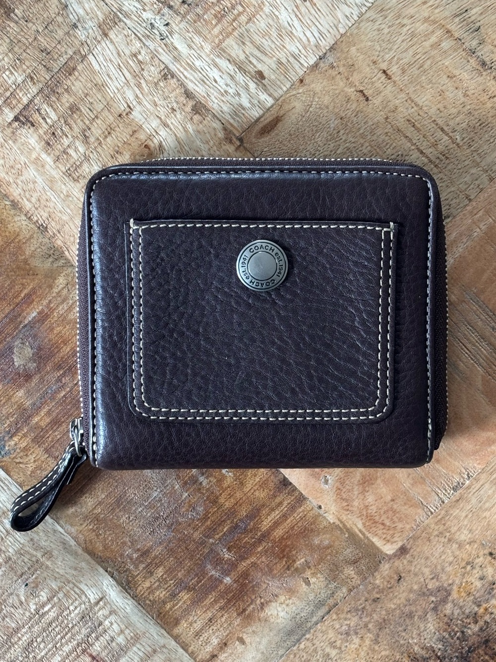 🤎🍁🍂Y2K COACH Chelsea Zip Around French Wallet🍂🍁🤎